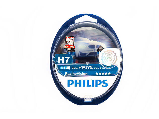 Лампа головного света Philips H7 55W 12972RV Racing Vision 150%