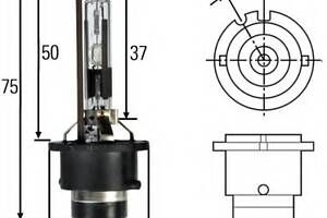 Лампа ксенонова D2R, 35W, Pk32d-3