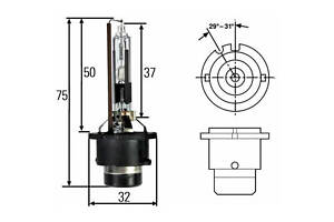 Лампа ксеноновая D2R 85V 35W 8GS007001151