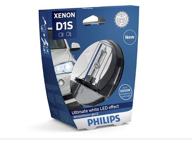 Лампа ксеноновая Philips WhiteVision D1S 85V 35W