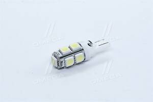 Лампа LED без цоколя, габарит и панель приборов T10 9SMD W5W 12V WHITE <TEMPEST>