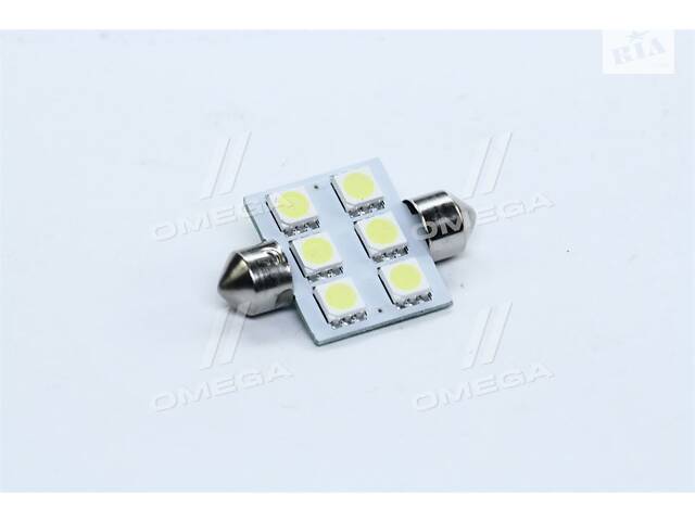 Лампа LED Софітні C5W 24V T11x36-S8.5 (6 SMD size5050) <TEMPEST>