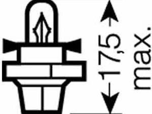 Лампа розжарювання BX8.4d 12V 1.5W 2452MFX6