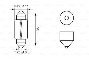 Лампа розжарювання C5W 12V 5W