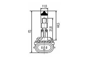 Лампа розжарювання H27W/2 12V 27W 8GH008991031