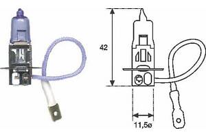 Лампа накаливания H3 12V 55W PK22s Standart