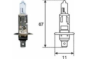 Лампа накаливания H3 WhiteVision ultra 12V 55W P14.5s