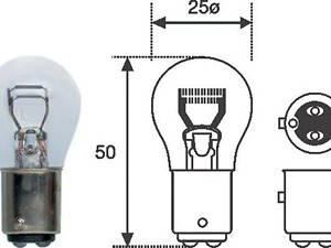 Лампа накаливания P21/4W 12V 21/4W