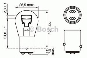 Лампа накаливания P21/5W 12V 21/5W