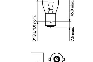 Лампа накаливания P21W 12V 21W