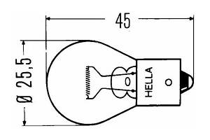 Лампа накаливания PY21W 24V 21W 8GA006841241