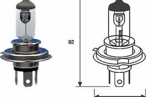 Лампа накаливания Standart H4 12V 60/55W P43t  002555100000