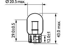 Лампа розжарювання W21W 12V 21W