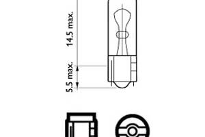 Лампа накаливания W2W 12V 2W