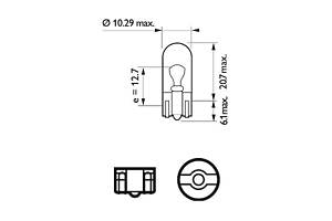 Лампа накаливания W5W 12V 5W