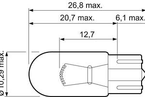 Лампа накаливания W5W 12V 5W