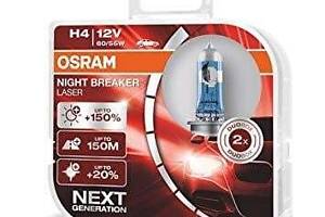 Лампа накалывания Night Breaker Laser H4 12V 55/60W 2шт. 64193NLHCB