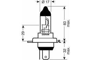 Лампа накалывания Standard H4 24V 75/70W
