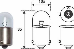 Лампа накалывания Standard R5W 12V 5W 004007100000