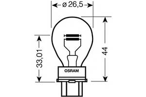 Лампа P27/7W 12V 27W W2.5x16q FS STANDARD