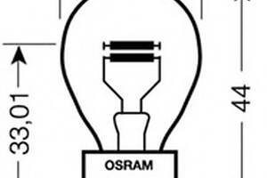 Лампа P27/7W 12V 27W W2.5x16q FS STANDARD