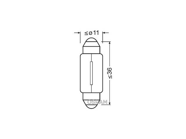 Лампа плафона салону 12V 10W C10W SV8 6461