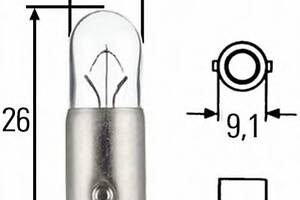 лампа розжарювання, T4W 24V 4W BA 9s