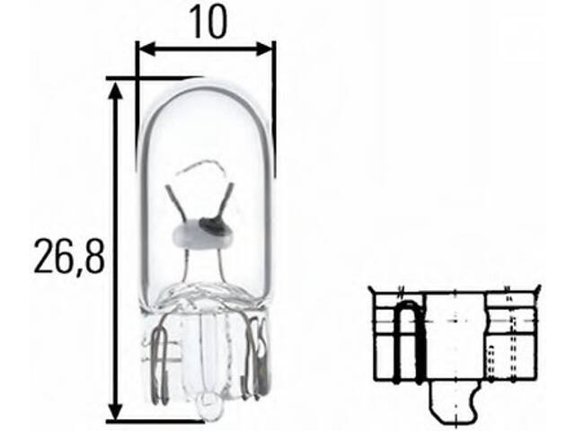 лампа розжарювання, W3W 24V 3W W 2,1 x 9,5d