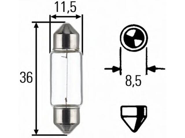 лампа розжарювання C5W 12V 5W SV 8,58