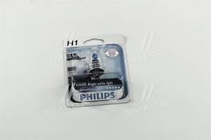 Лампа розжарювання H1 12V 55W P14,5s Cristal Vision 1шт blister 4300K (вир-во Philips) 12258CVB1 UA51