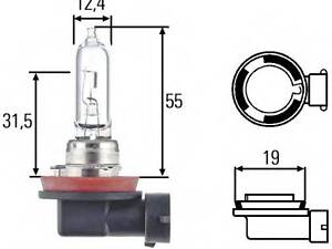 лампа накаливания STANDARD H9 12V 65W PGJ 195 HELLA 8GH008357001 на FENDT Farmer