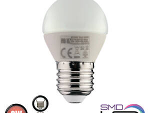 Лампа шаровая ELITE SMD LED 6W 6400K Е27 480Lm 175-250V