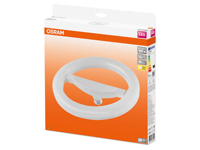 Лампа світлодіодна 14.5W 220V 1521lm 2700K E27 ⌀260mm кільцева [4058075606999] OSRAM CIRCOLUX LED - Фото 3