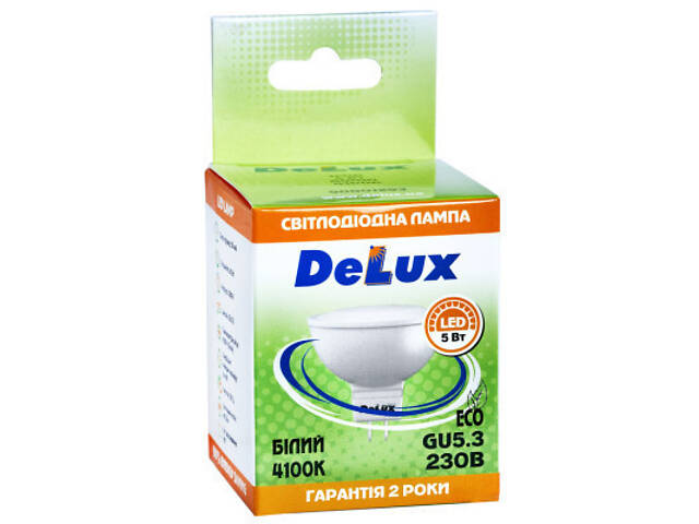 Лампочка Delux JCDR 5Вт 4100K 220В GU5.3 (90023555) - Фото 2