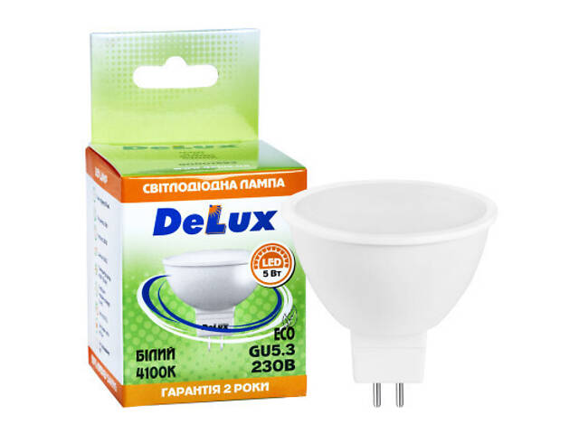 Лампочка Delux JCDR 5Вт 4100K 220В GU5.3 (90023555) - Фото 3