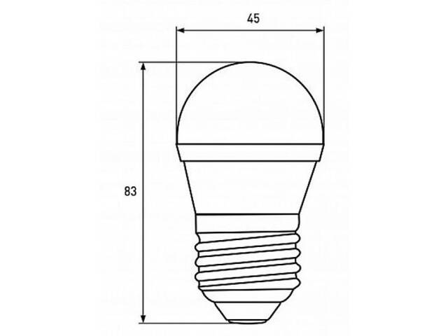 Лампочка EUROELECTRIC LED G45 5W E27 4000K 220V (LED-G45-05274(EE)) - Фото 3