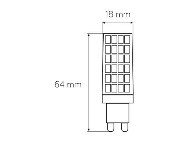 Лампочка Eurolamp LED G9 6W 600Lm 3000K (LED-G9-0630(220)) - Фото 3