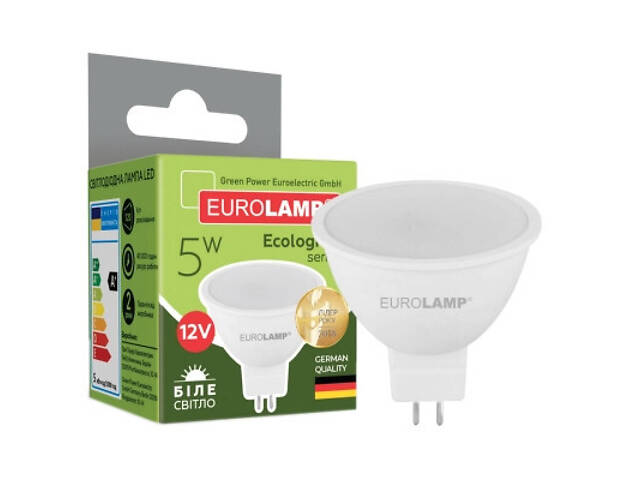 Лампочка Eurolamp LED SMD MR16 5W GU5.3 4000K 12V (LED-SMD-05534(12)(P)) - Фото 2