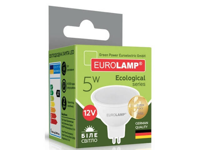 Лампочка Eurolamp LED SMD MR16 5W GU5.3 4000K 12V (LED-SMD-05534(12)(P)) - Фото 3