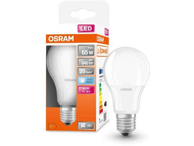 Лампочка Osram LED CL A65 9W/840 12-36V FR E27 (4058075757622) - Фото 3
