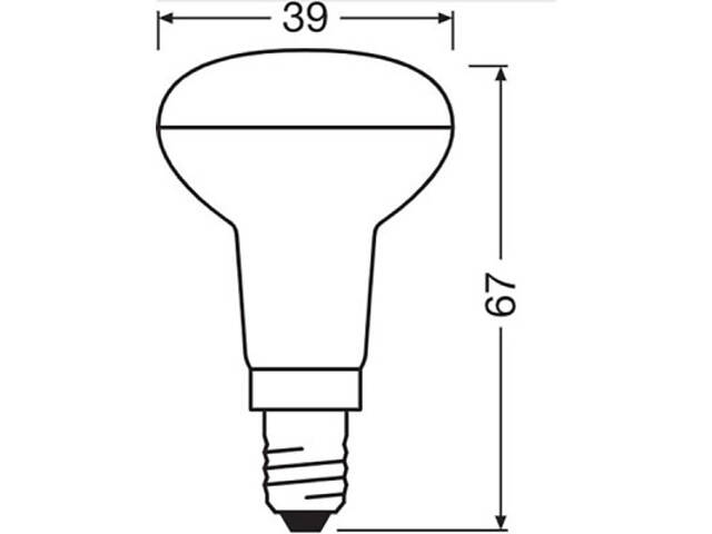 Лампочка Osram LED R39 25 36 1,5W/827 230V E14 (4058075433243) - Фото 3