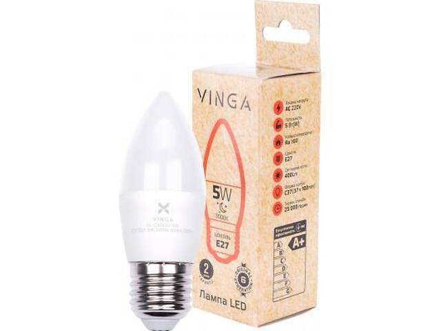Лампочка Vinga VL-C37E27-53L - Фото 1