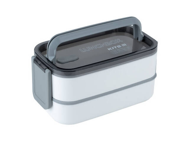 Дитячий ланч-бокс Kite подвійний з наповненням 1400 мл, білий (K23-183-1) - Фото 8