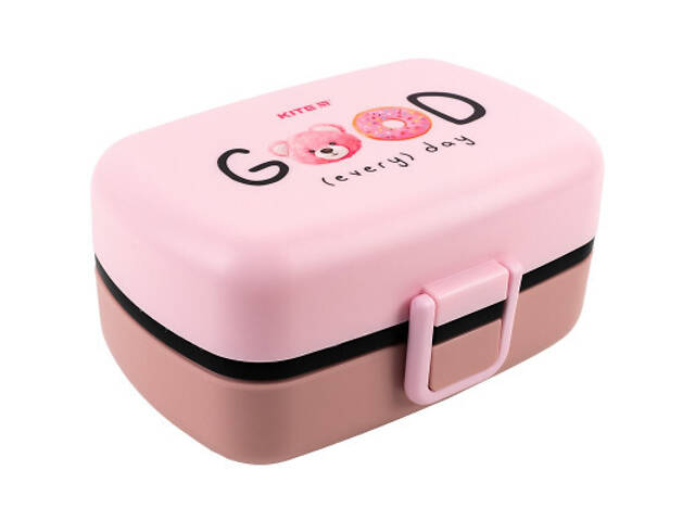 Дитячий ланч-бокс Kite з наповненням 1150 мл, рожевий (K23-180-1) - Фото 1