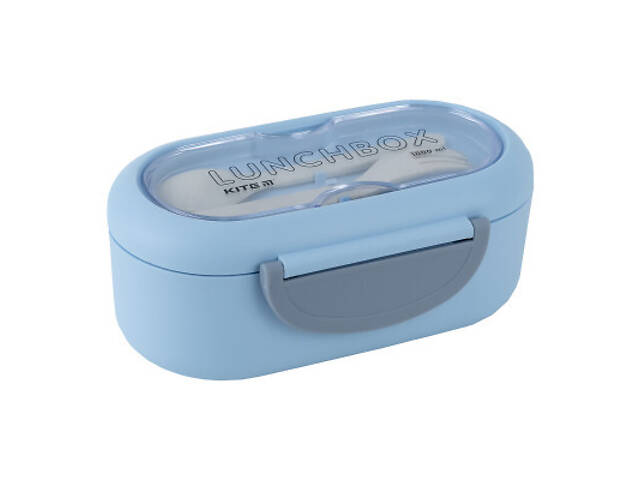 Дитячий ланч-бокс Kite з роздільником 1000 мл, блакитний (K23-185-2) - Фото 1