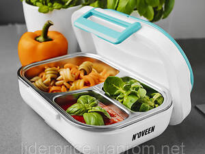 Ланчбокс із підігрівом від 230 В і 12 В з термосумкою Noveen блакитний/LB520, оригінал!