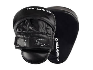 Лапи боксерські PowerPlay 3041 Чорні PU [пара]