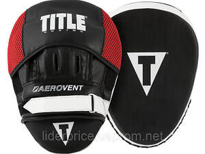 Лапи боксерські TITLE Boxing Aerovent Excel Incredi-Mitts 2.0 Black/Red/White, Оригінал!