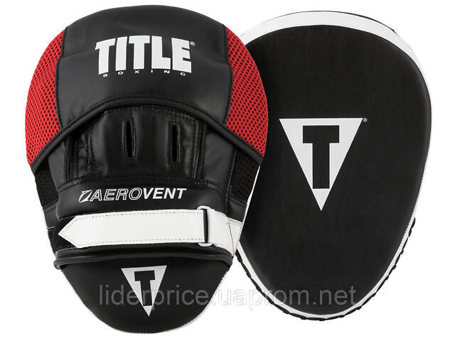 Лапи боксерські TITLE Boxing Aerovent Excel Incredi-Mitts 2.0 Black/Red/White, Оригінал! - Фото 1