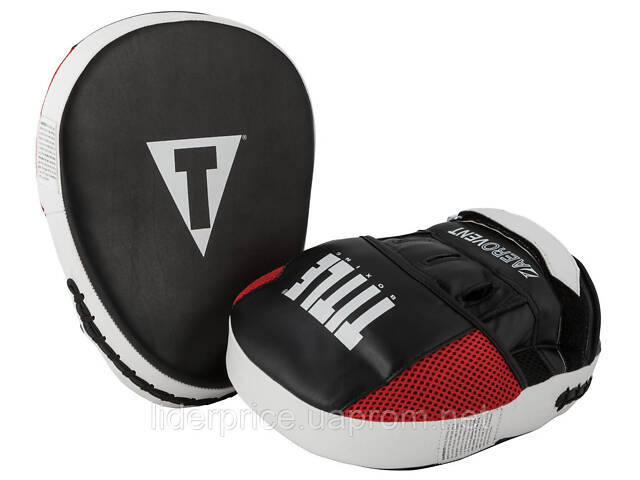 Лапи боксерські TITLE Boxing Aerovent Excel Incredi-Mitts 2.0 Black/Red/White, Оригінал! - Фото 2
